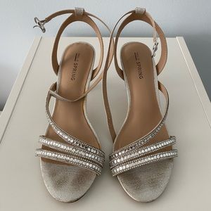 Silver rhinestone Sandals